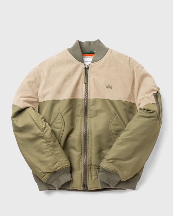 Bimaterial Quilted Zip Bomber Jacket