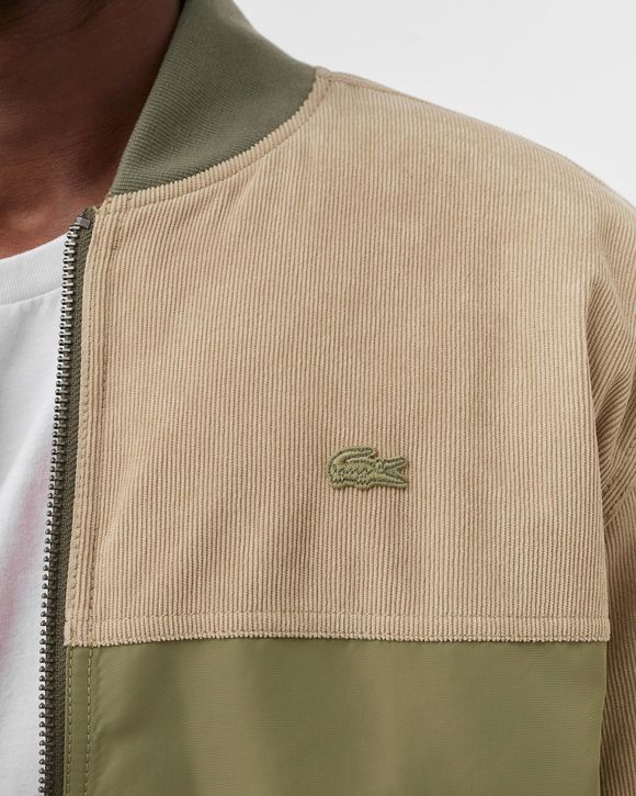 Bimaterial Quilted Zip Bomber Jacket