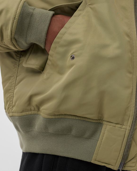 Bimaterial Quilted Zip Bomber Jacket