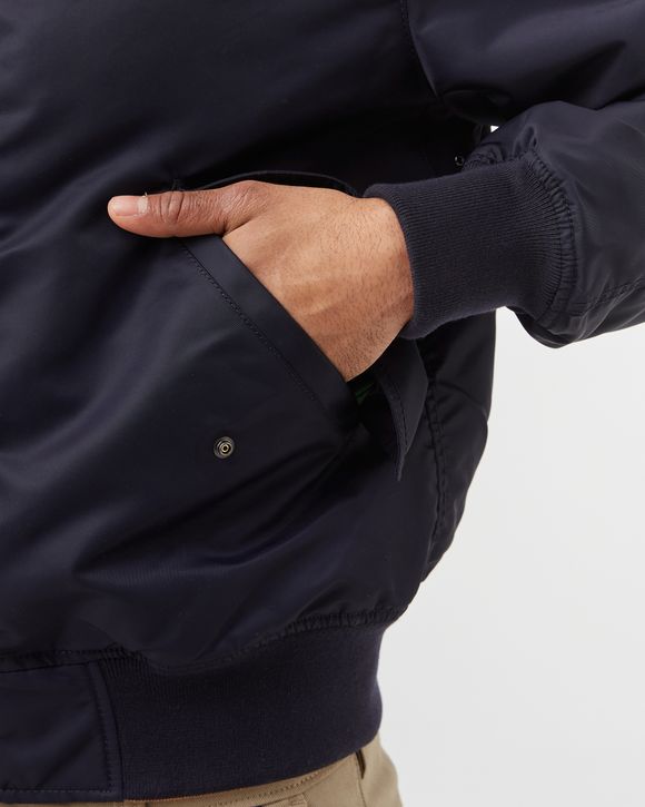 Bimaterial Reversible Colourblock Bomber Jacket