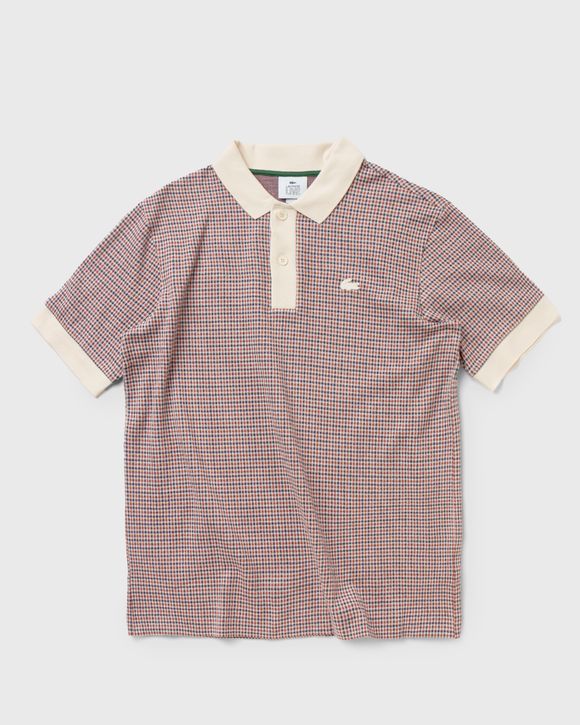 Checkered Cotton Blend Polo Shirt