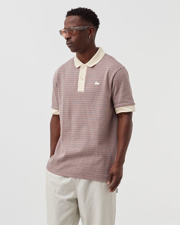 Checkered Cotton Blend Polo Shirt