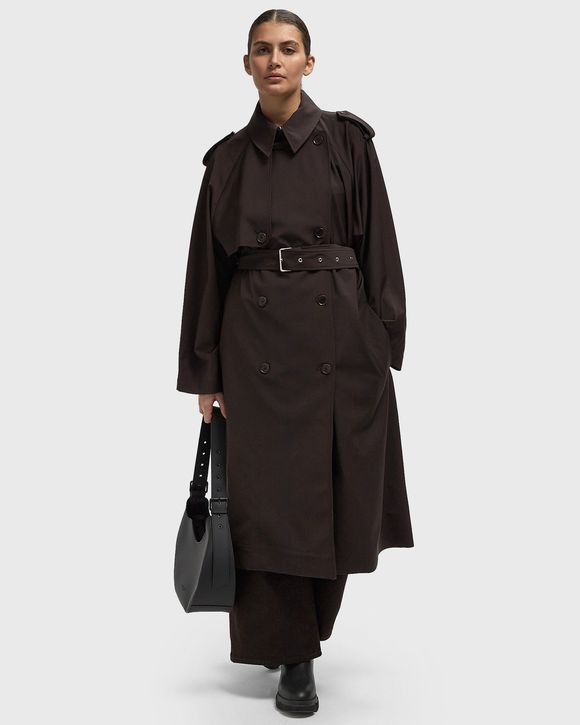 Oversized Wool Blend Trench Coat