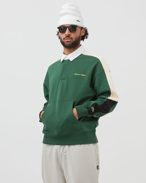 Colourblock Fleece Polo Shirt Sweatshirt