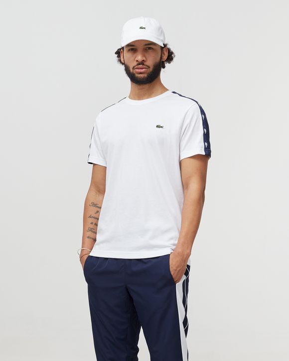 Crew Neck Crocodile Bands Cotton Blend TEE
