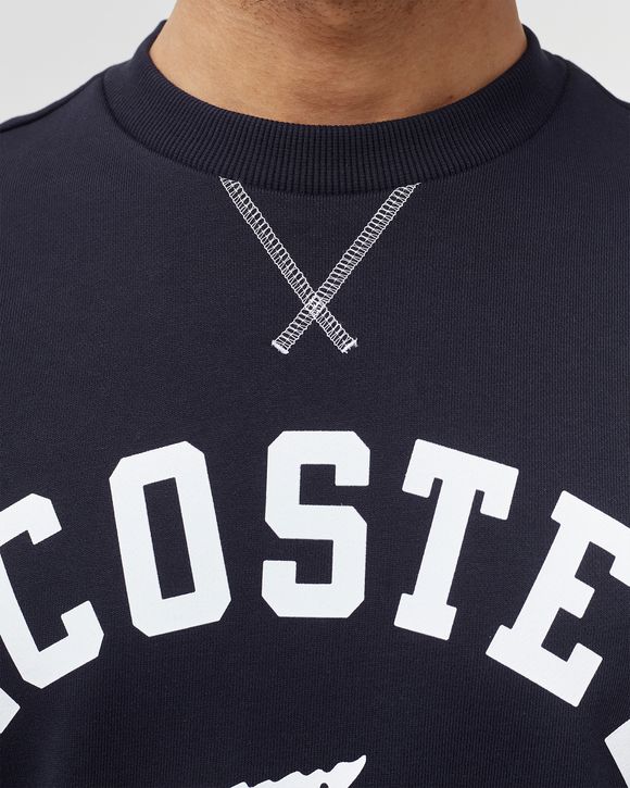 Crew Neck Lacoste 27 Print Fleece Sweatshirt