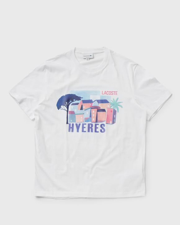 Crew Neck Landscape Print Cotton Tee