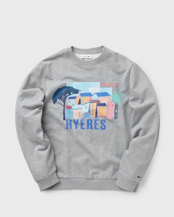 Crew Neck Landscape Print Fleece Sweatshirt