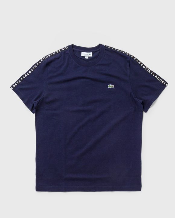 Crewneck Print Striped Cotton TEE