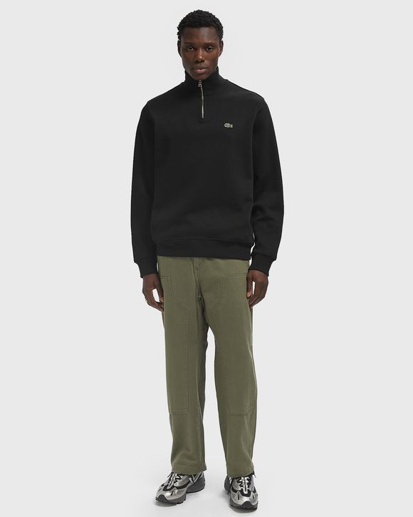 Zip-Up High Neck Interlock Sweatshirt