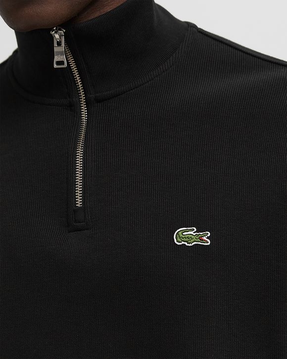 Zip-Up High Neck Interlock Sweatshirt
