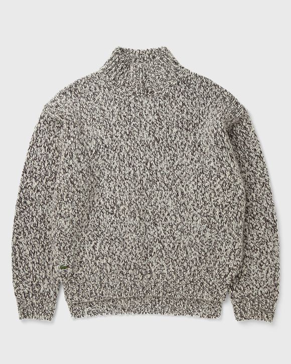 High Neck Mercerized Wool Knit Sweater