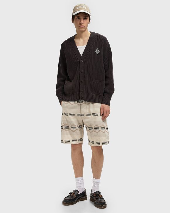 Relaxed Fit Ribbed Cotton Cardigan