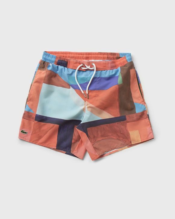 Lace-Up Waist Print Swimming Trunks
