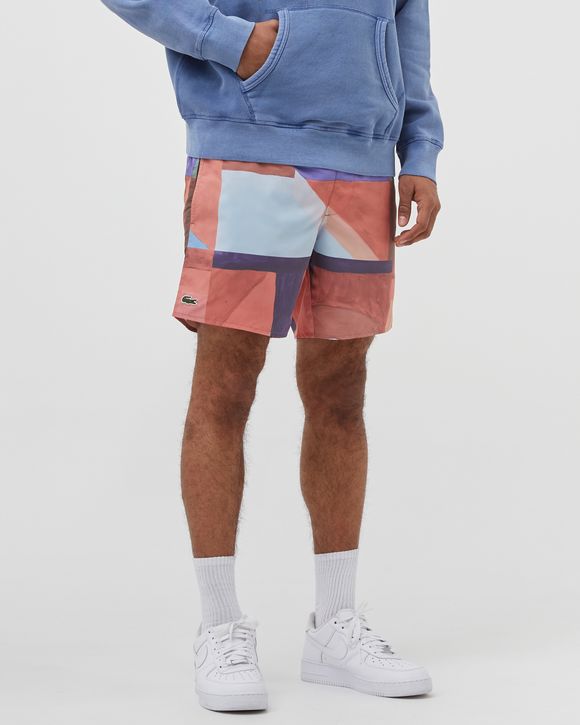 Lace-Up Waist Print Swimming Trunks