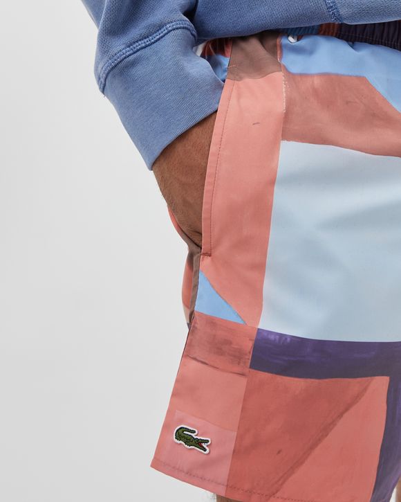 Lace-Up Waist Print Swimming Trunks