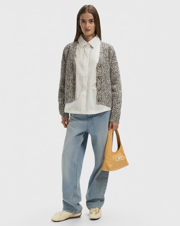 Mercerized Knit Wool Cardigan