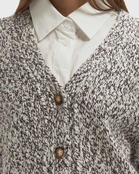 Mercerized Knit Wool Cardigan