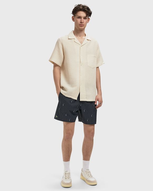 Mid Length Crocodile Print Swim Trunks