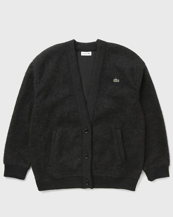 Oversized Boiled Wool Knit Cardigan