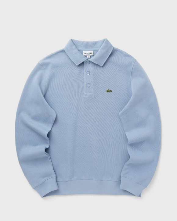 Ribbed Cotton Polo Collar Sweatshirt