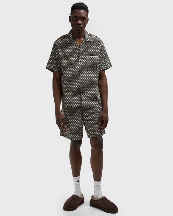 Relaxed Fit Printed Cotton Blend Shorts