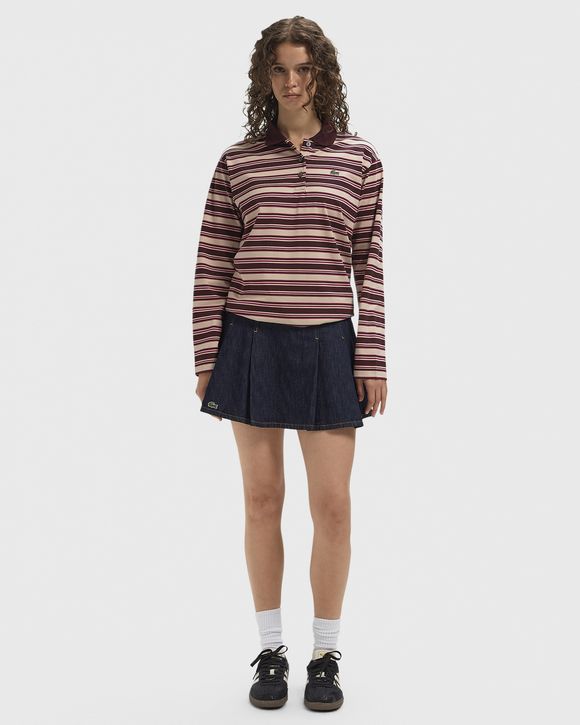 Short Pleated Denim Skirt