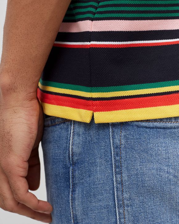 SHORT SLEEVED RIBBED COLLAR SHIRT