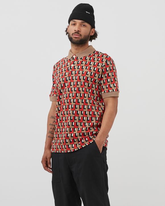 Standard Fit Print Cotton Polo Shirt