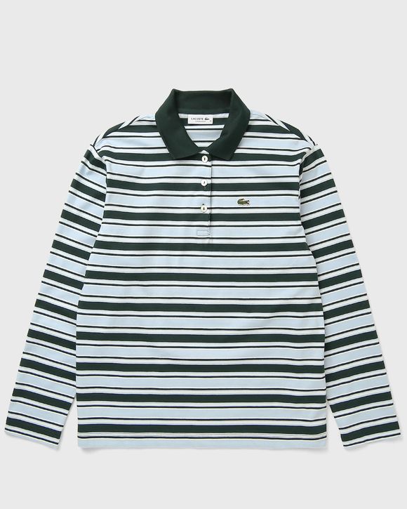 Striped Long Sleeved Polo Shirt