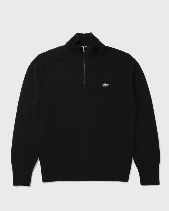 Zipped High Neck Wool Sweater