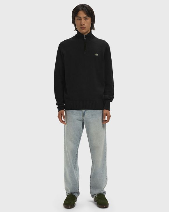 Zipped High Neck Wool Sweater