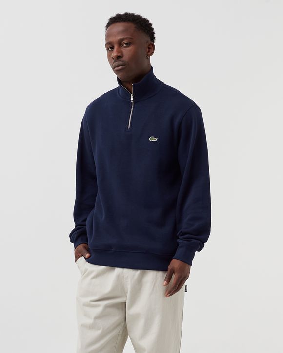 Zip-Up High Neck Interlock Sweatshirt