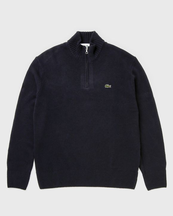 Zipped High Neck Wool Sweater