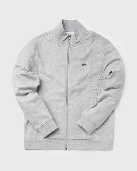 Zippered Stand-Up Collar Piqué Fleece Jacket