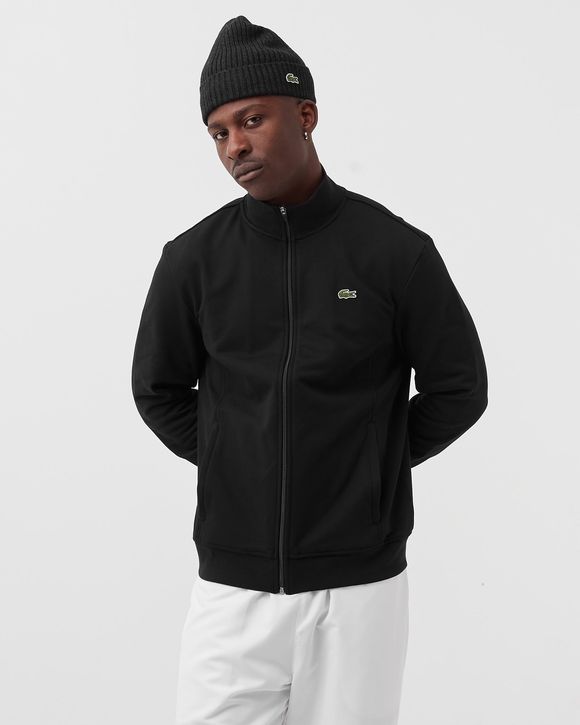 Zippered Stand-Up Collar Sweatshirt