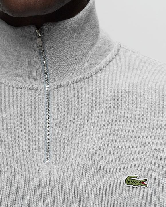 Zip-Up High Neck Interlock Sweatshirt