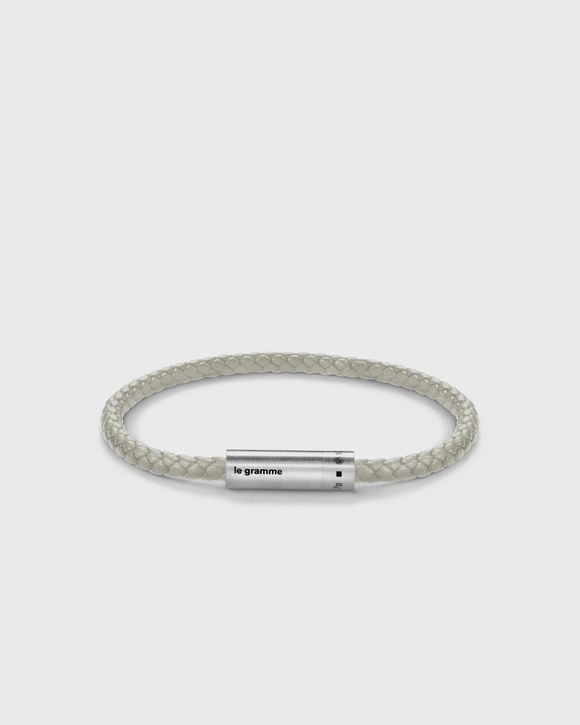 7g beige leather cable bracelet