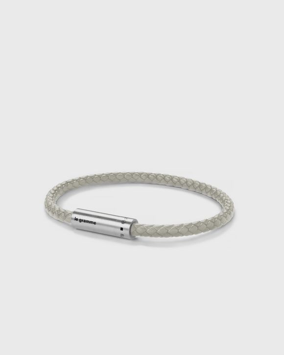 7g beige leather cable bracelet