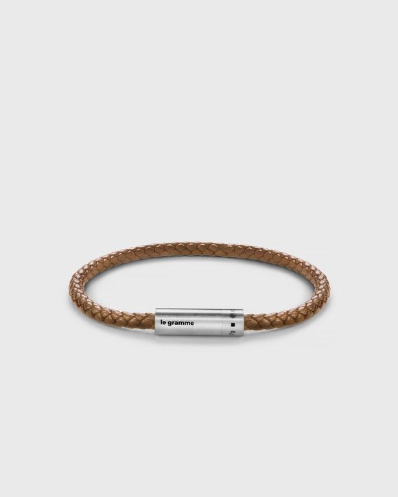 7g camel leather cable bracelet