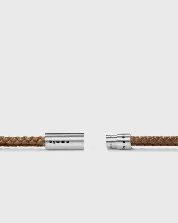 7g camel leather cable bracelet