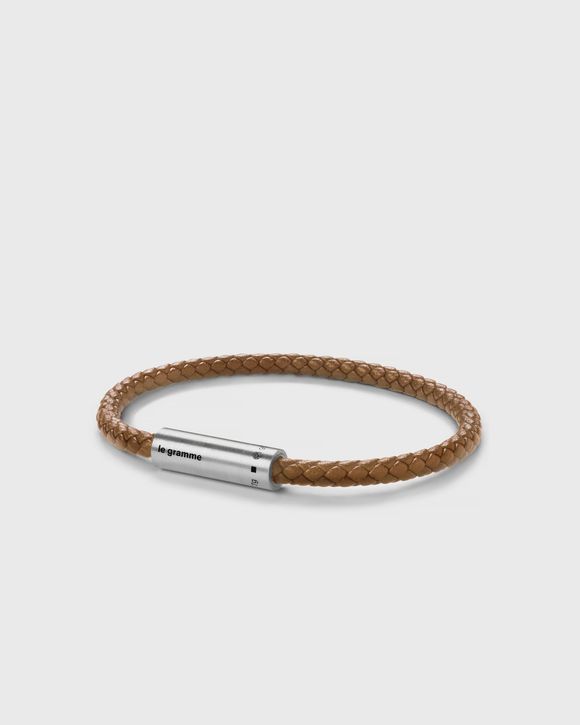 7g camel leather cable bracelet