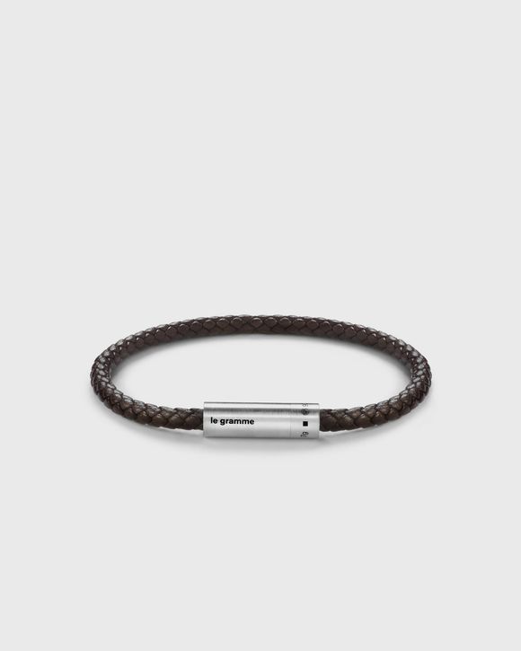 7g brown leather cable bracelet
