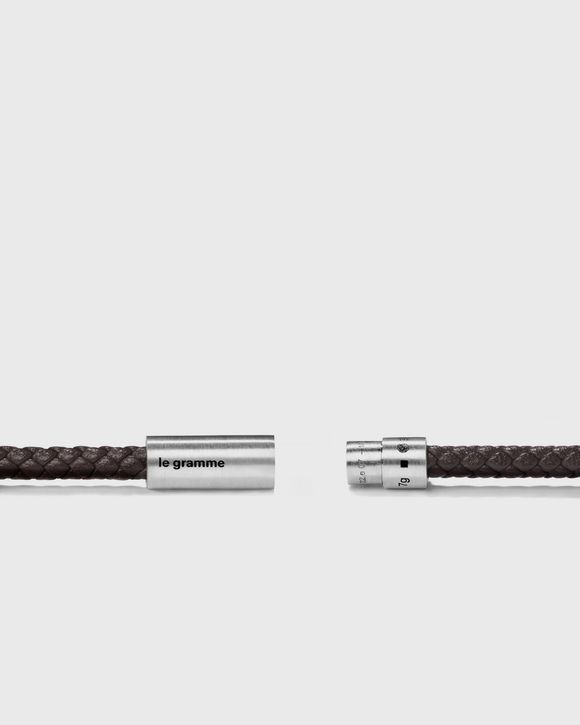 7g brown leather cable bracelet
