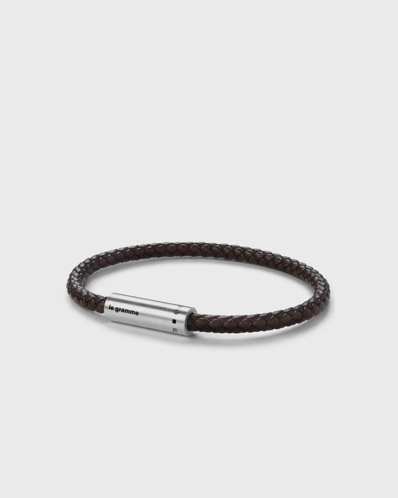 7g brown leather cable bracelet