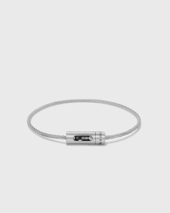 9g brushed sterling silver punched cable bracelet