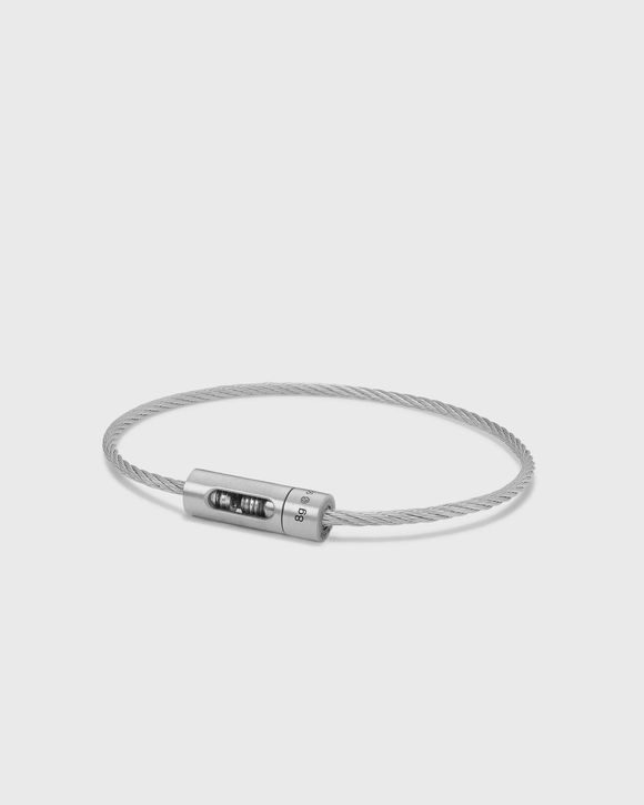 9g brushed sterling silver punched cable bracelet