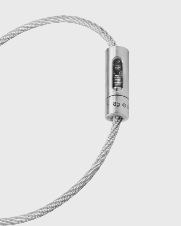 9g brushed sterling silver punched cable bracelet