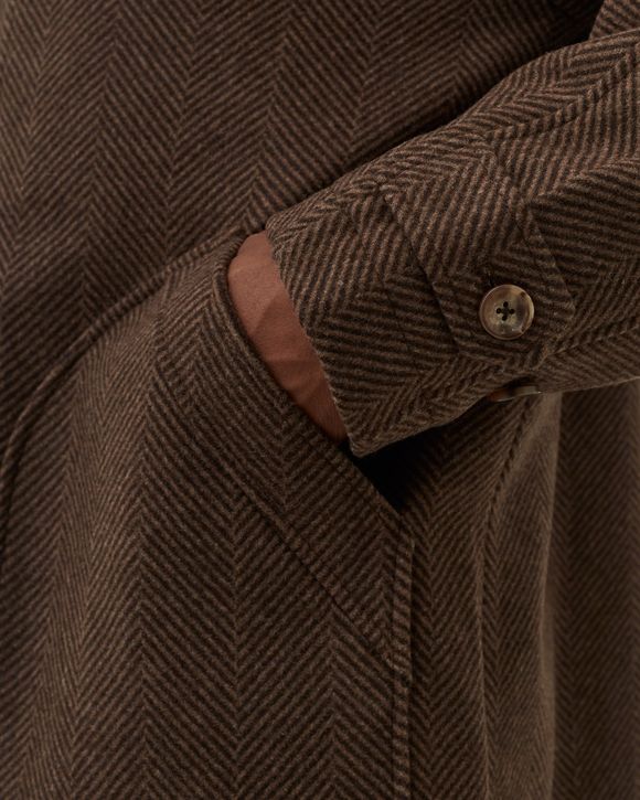 Michael Herringbone Wool Coat