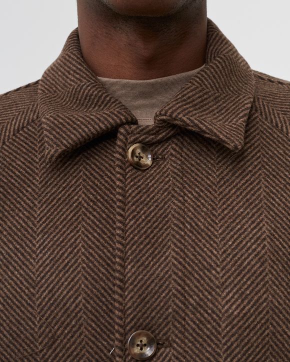 Michael Herringbone Wool Coat